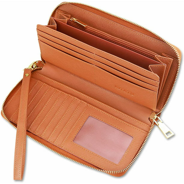 Various Tools Womens RFID Blocking Zip Around Wallet Genuine Leather Clutch Long Card Holder Organizer Wallets Large Travel Purse 